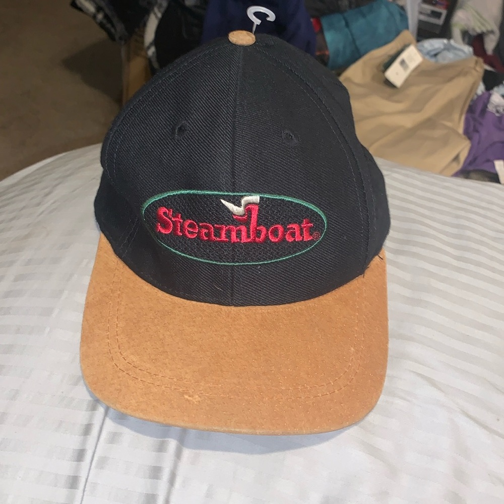 Steamboat Vintage Hat Leather strap Back
